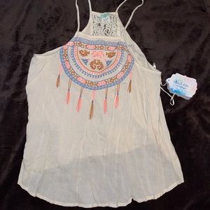 Detailed dressy tank top
